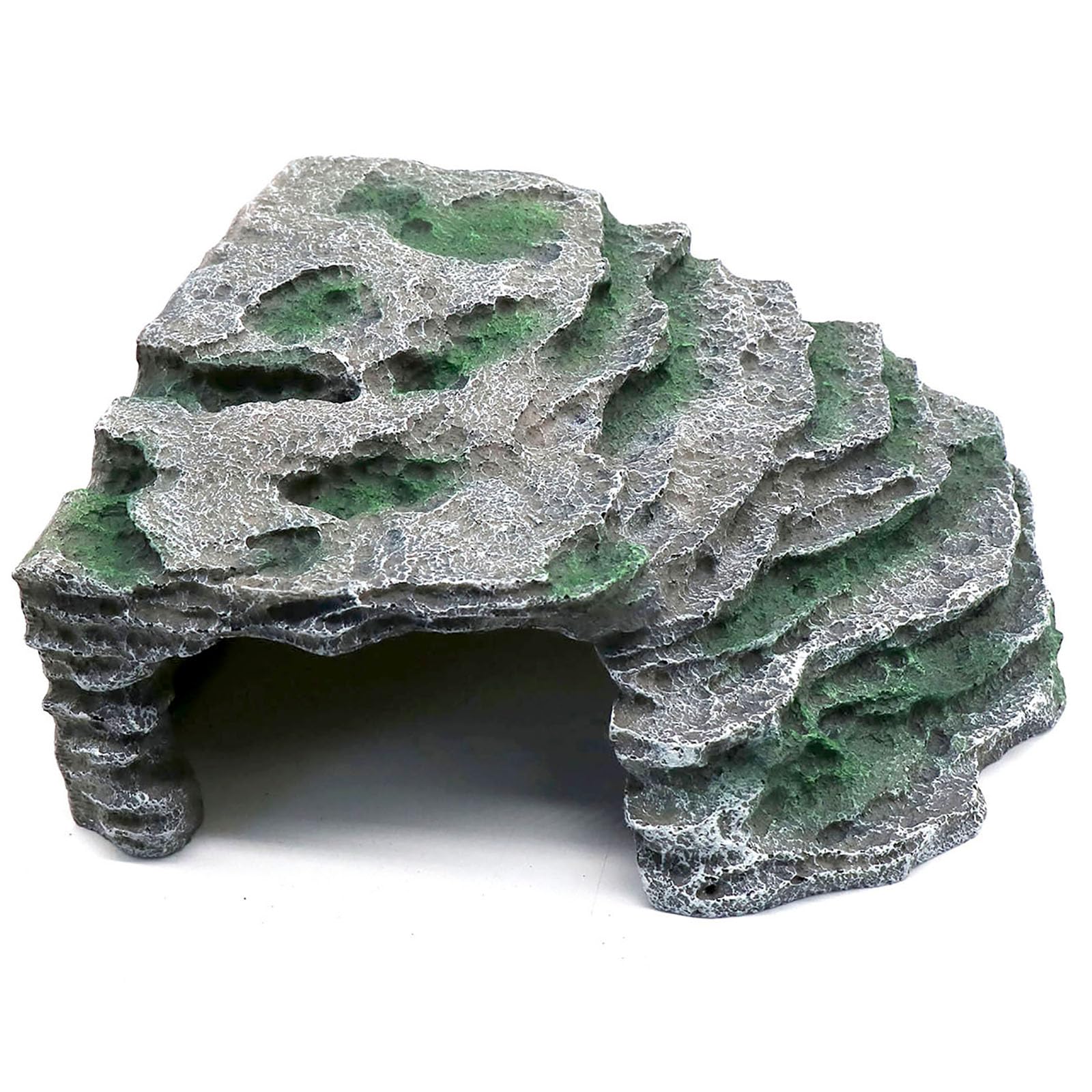 RELAQCC large reptile hide shale scape step ledge for basking and secure shelter.