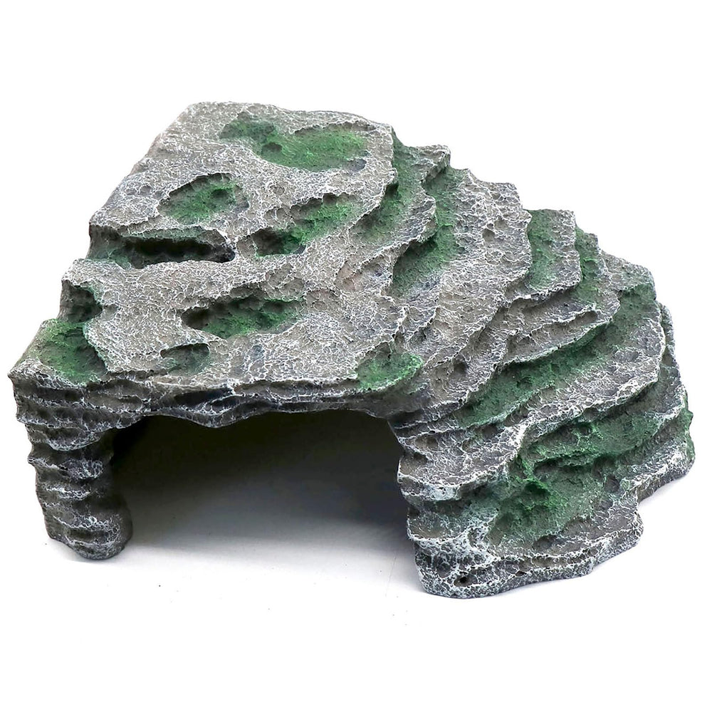 RELAQCC large reptile hide shale scape step ledge for basking and secure shelter.