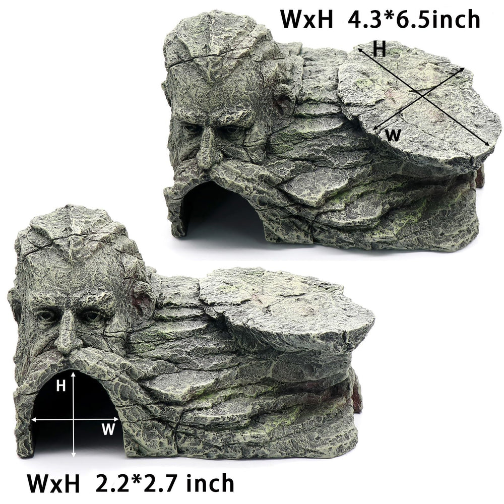 relaqcc Natural rock formation adds realistic terrarium decor and humidity-friendly hideaway