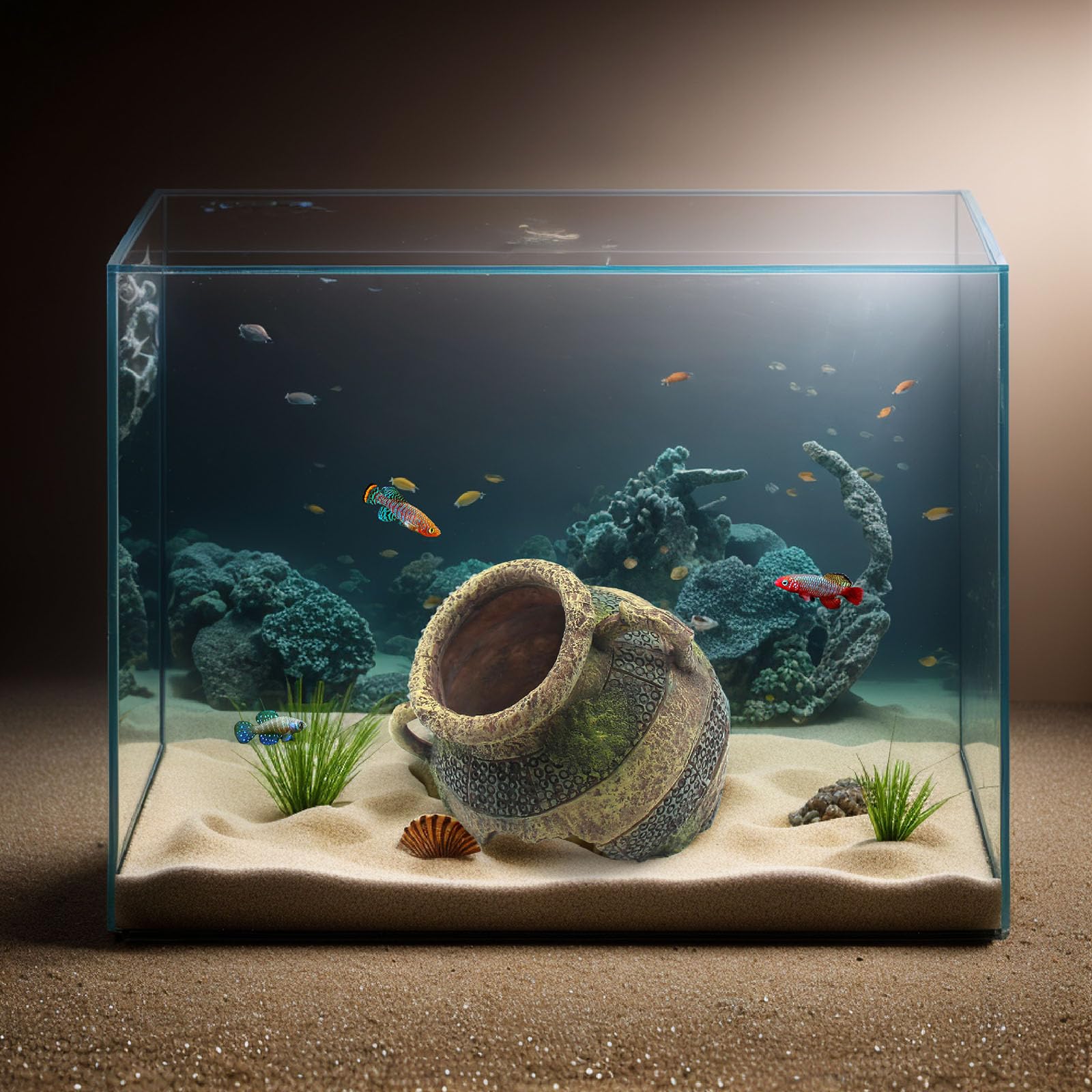 relaqcc naturalistic aquarium landscape enhances color and habitat storytelling