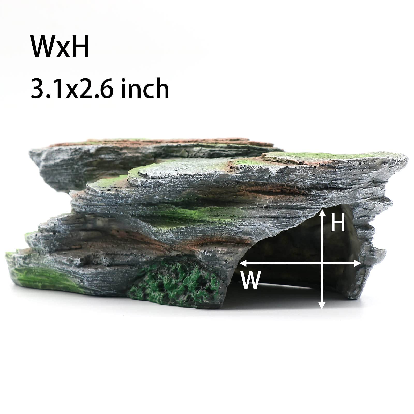 relaqcc Reptile Resting Terrace resin base stays stable in water.