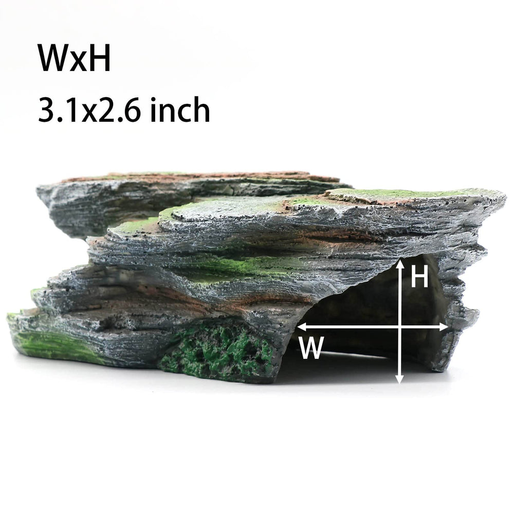 relaqcc Reptile Resting Terrace resin base stays stable in water.