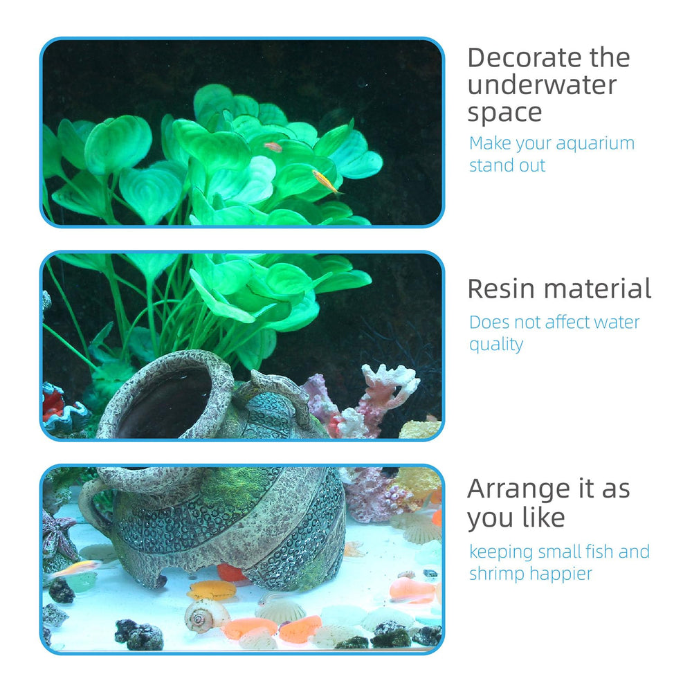 relaqcc safety resin ornament blends naturally with aquarium habitats