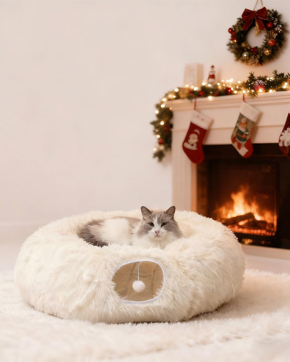 RELAXLATE donut tunnel design, safe and engaging for curious felines.
