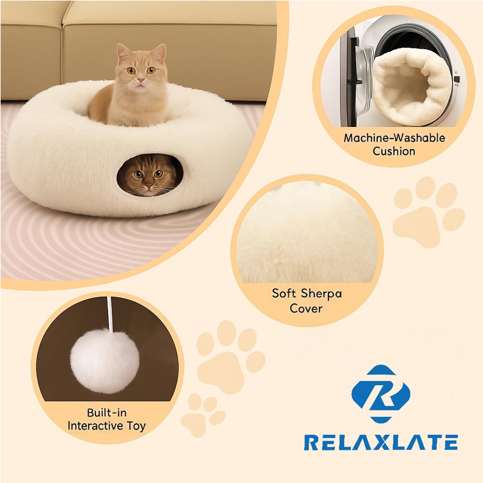 RELAXLATE non slip base keeps the tunnel stable during energetic play.