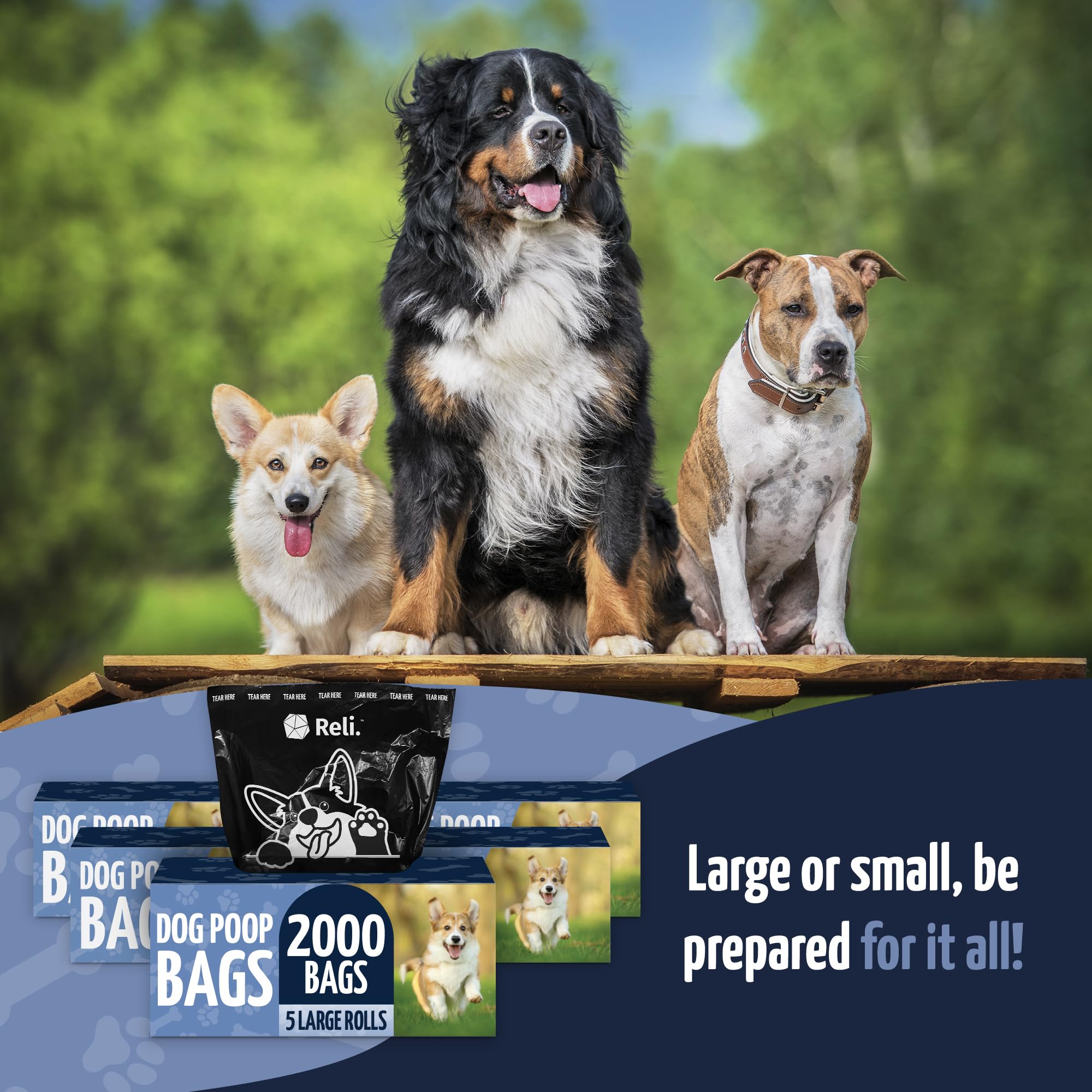 Reli bulk bags ideal for park runs and daily dog walks.