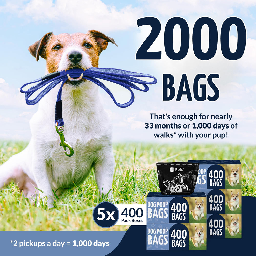 Reli dog poop bags 9x13 inch rolls shown for simple on-the-go refills.