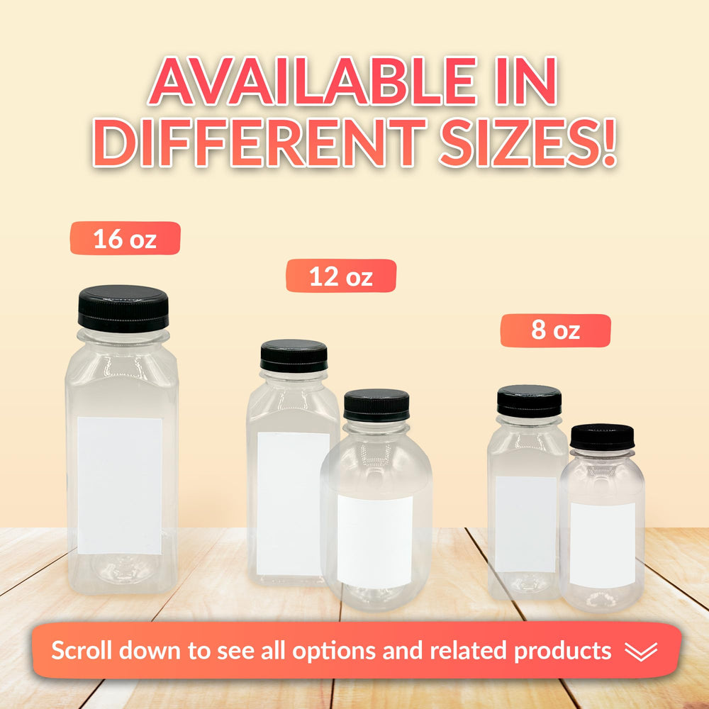 Labels and containers ideal for juicing and smoothies