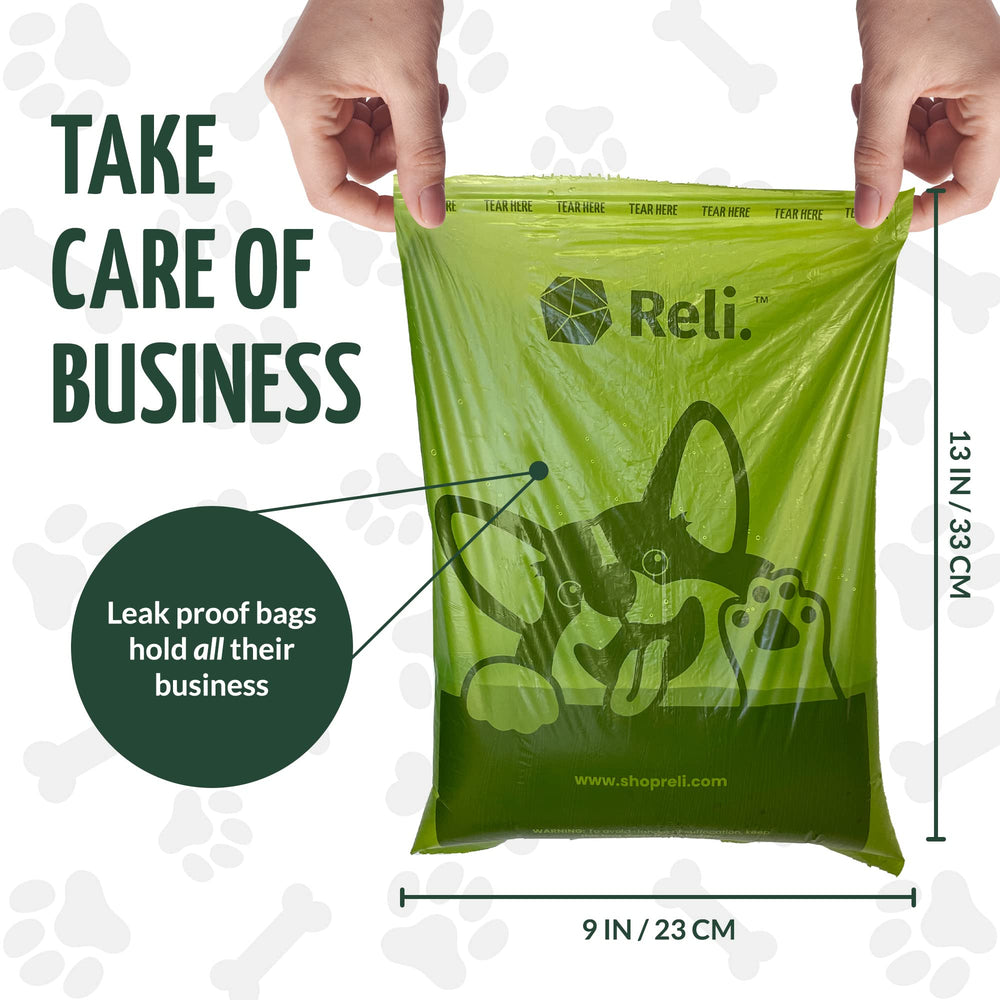 Reli oxobiodegradable 9x13 bags designed for durability and leak protection.