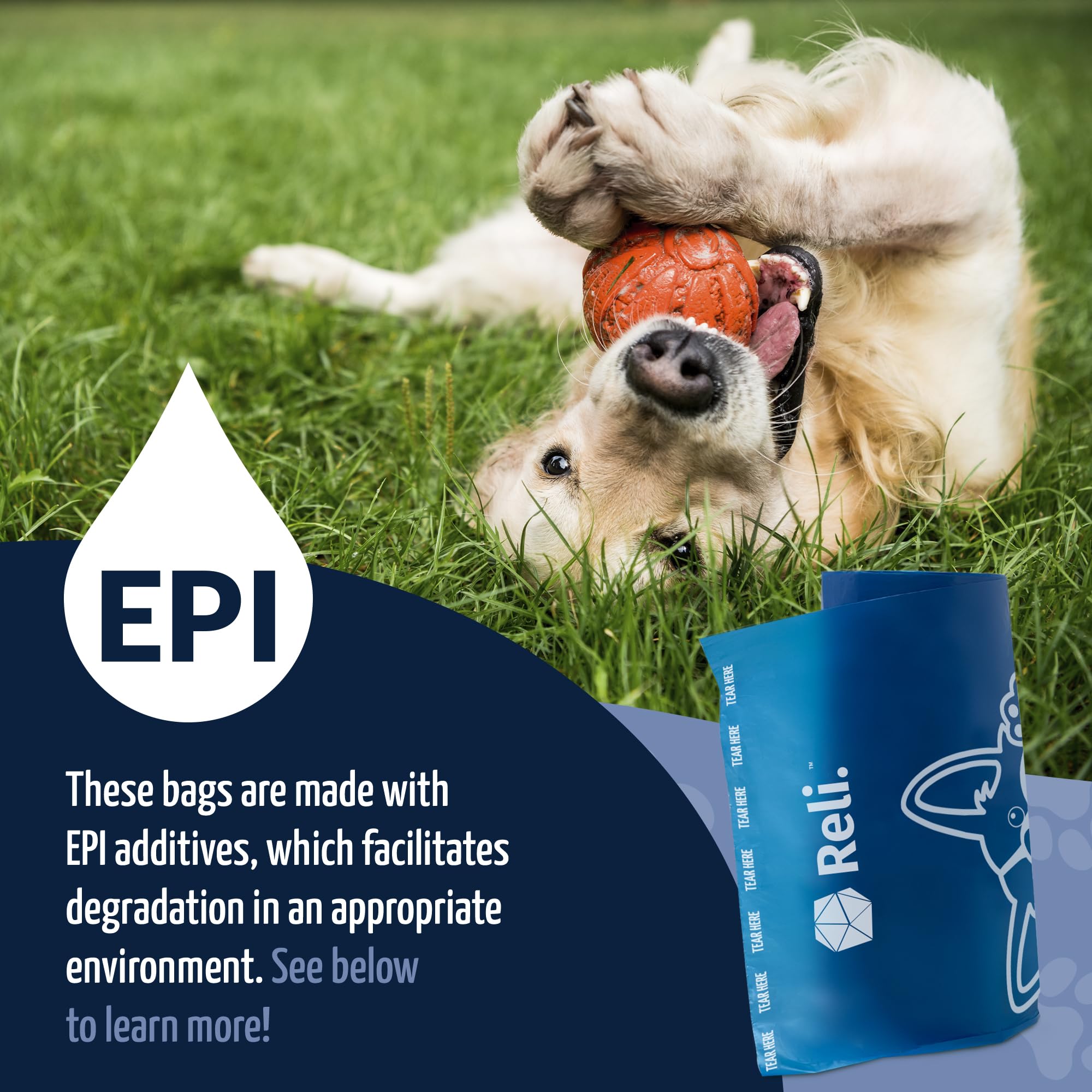 Unscented Reli poop bags reduce strong odors while cleaning up after pets.