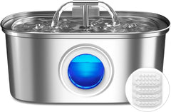 Rellaty cat water fountain with a water level window for easy monitoring
