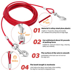 Relux dog cable assembly with ABS handle for easy outdoor setup