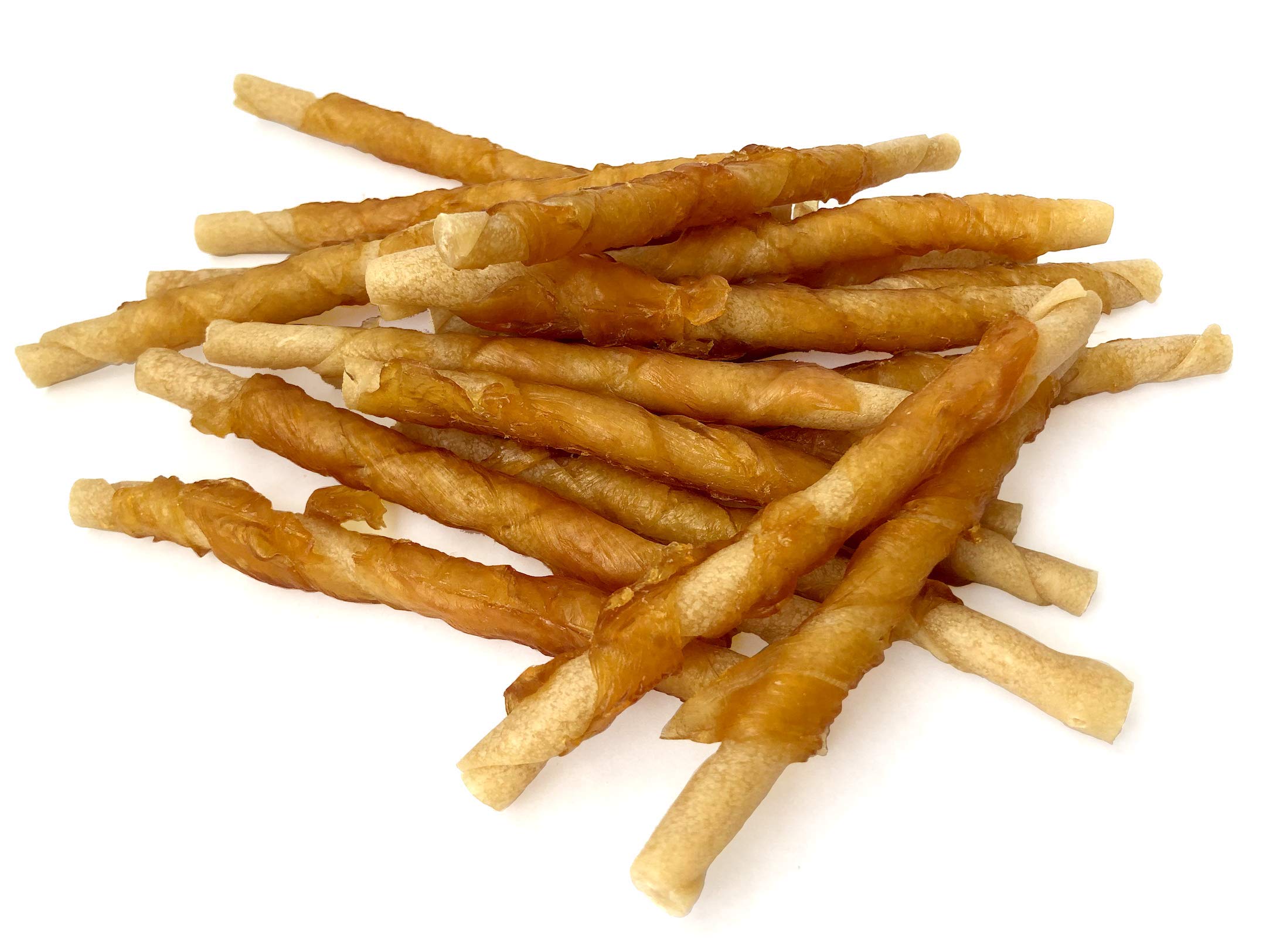 Rena's Recipe Chicken Twisty Sticks tapioca-core for mess-free chews.