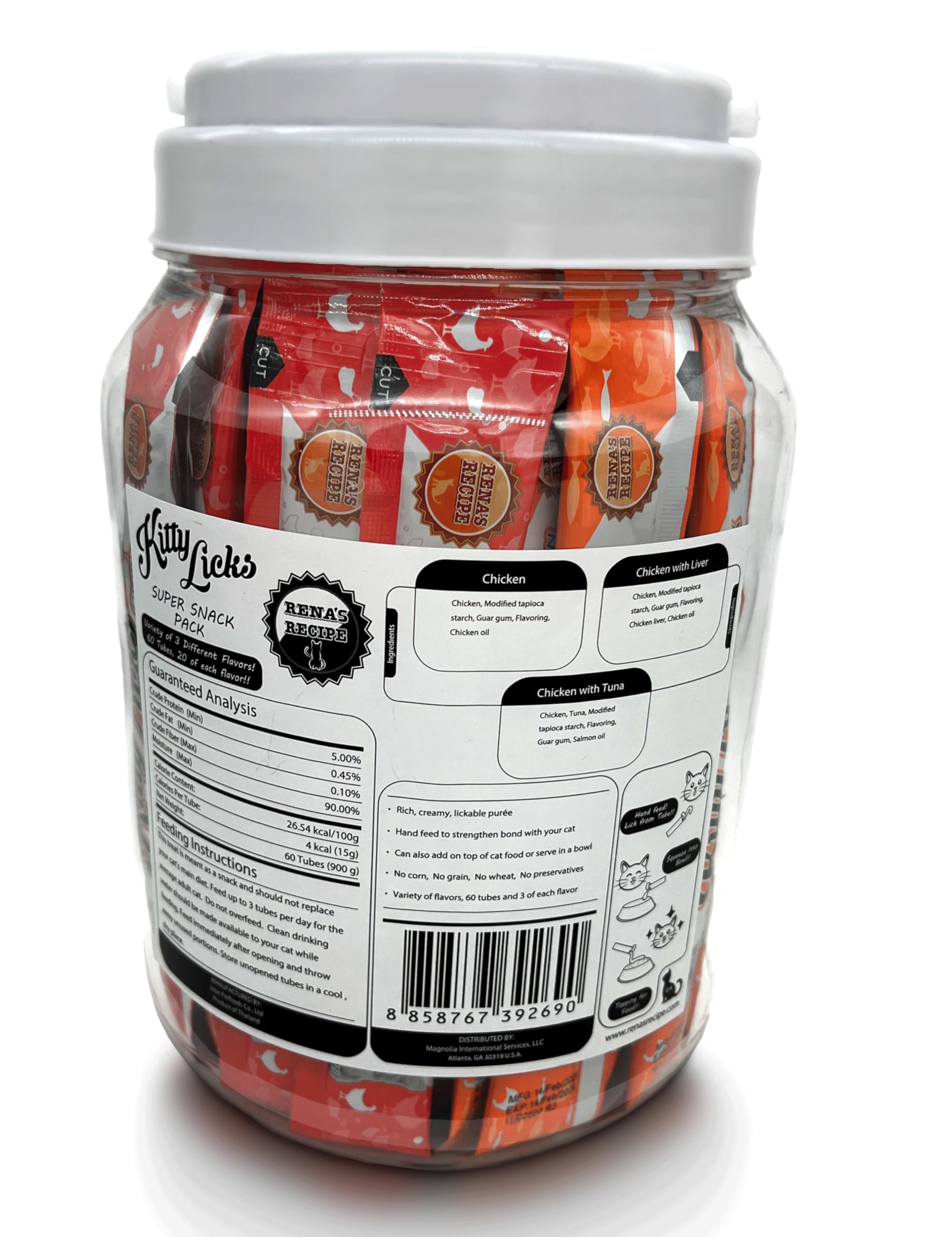 Rena's Recipe Kitty Licks three-flavor variety pack offers tasty options.