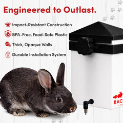 RentACoop easy open lid enables quick refills and checks.