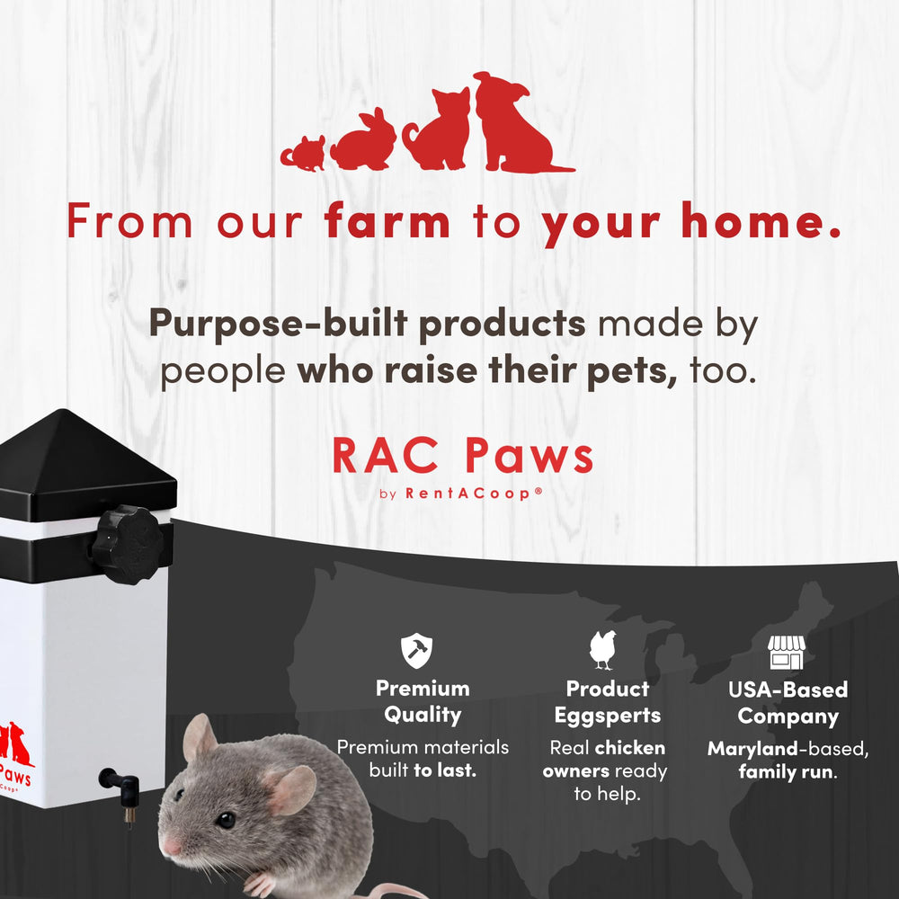 Ideal for rabbits, guinea pigs, hamsters, chinchillas, mice, rats, and hedgehogs