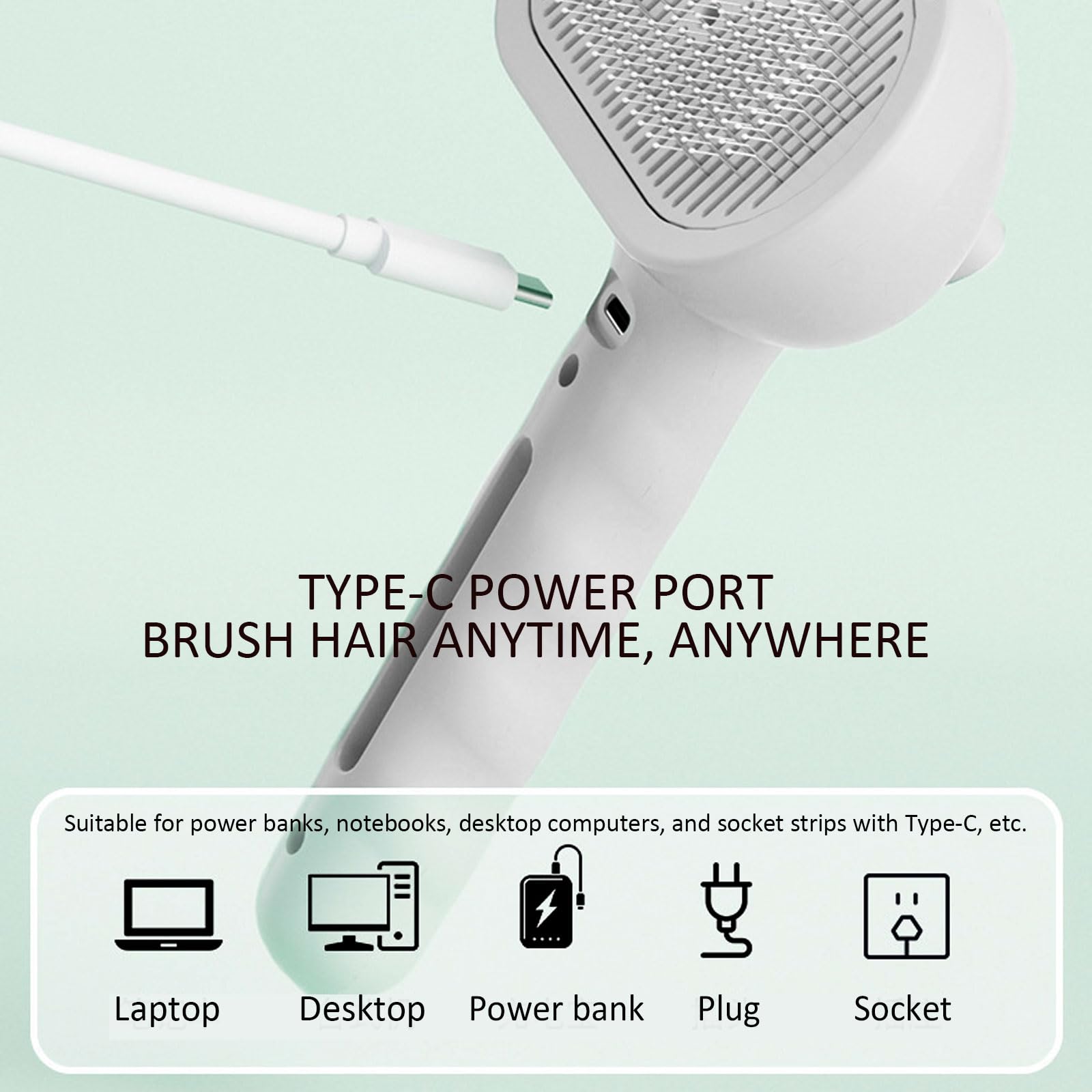 ReNu Dog Brush ergonomic handle for comfortable, precise brushing