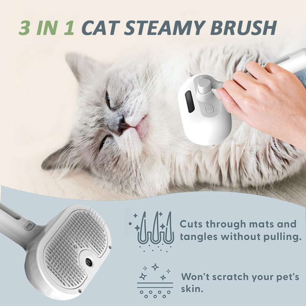 ReNu Dog Brush Self-cleaning Button enables quick cleanup after brushing.