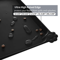 Reopet BPA-free silicone mat offers odorless safe dining for pets.
