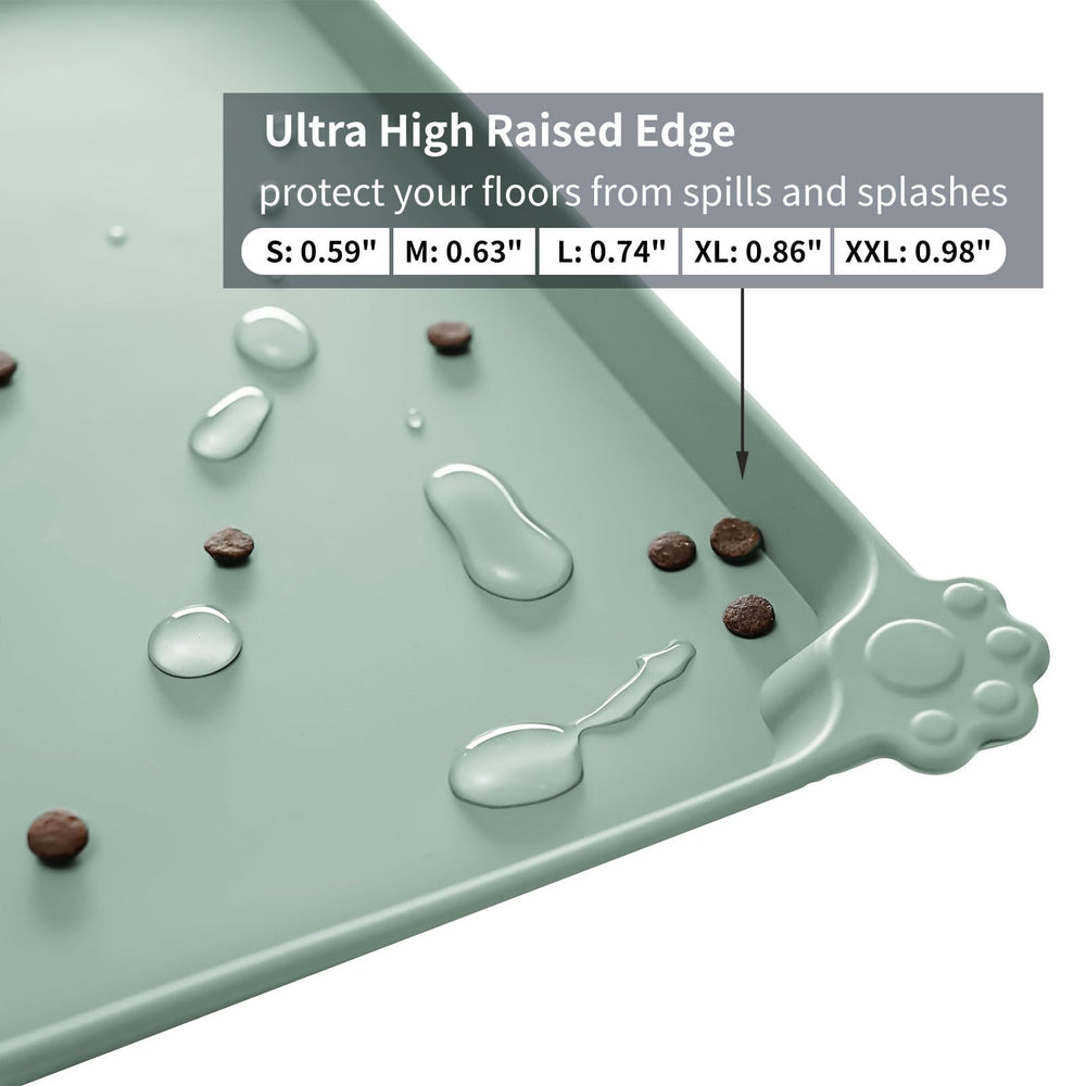 Reopet heavy thick mat stays put, preventing shifts during feeding.