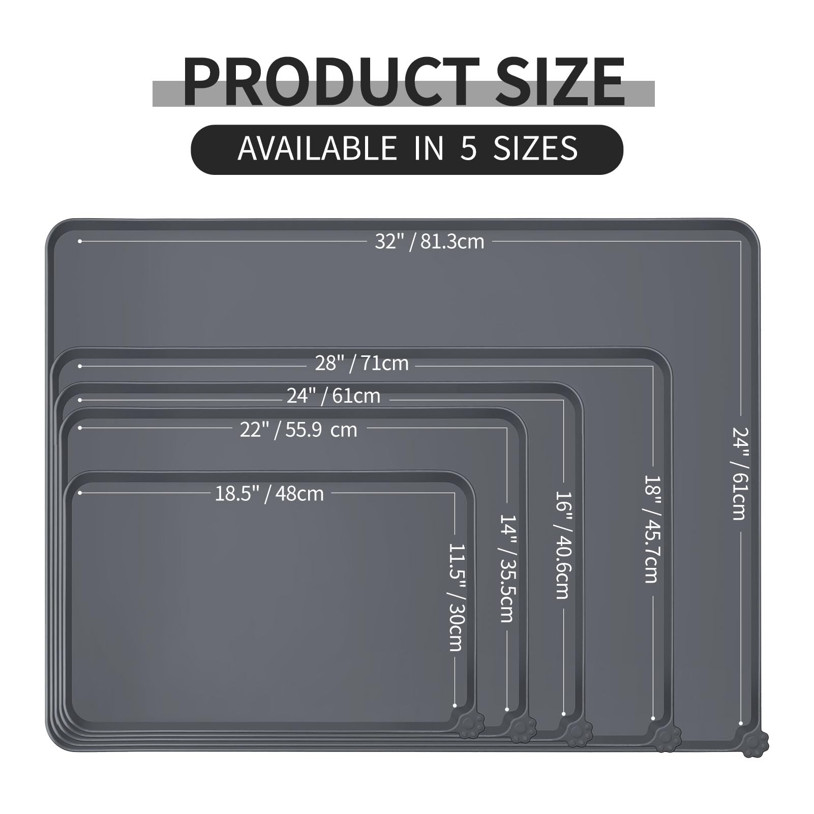 Reopet heavy-thickened mat design stays in place with active eaters.