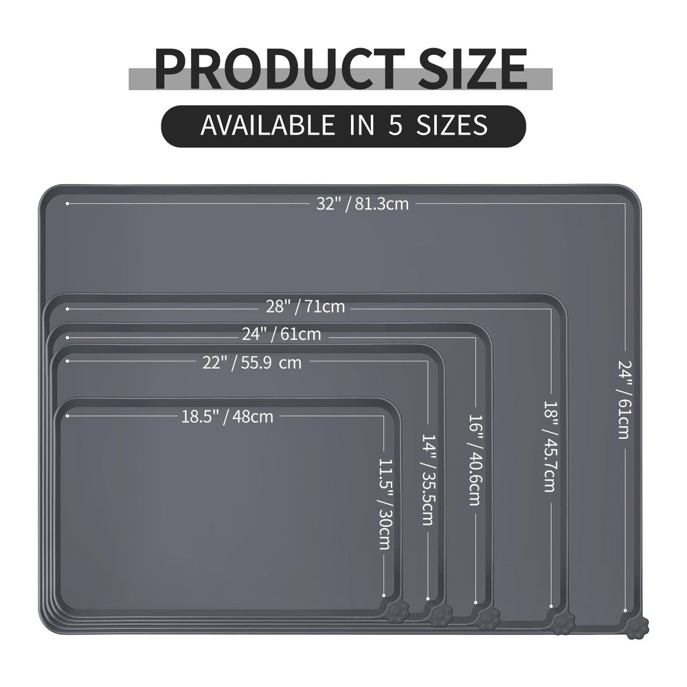 Reopet non-slip placemat with bowls demonstrates secure placement during meals.