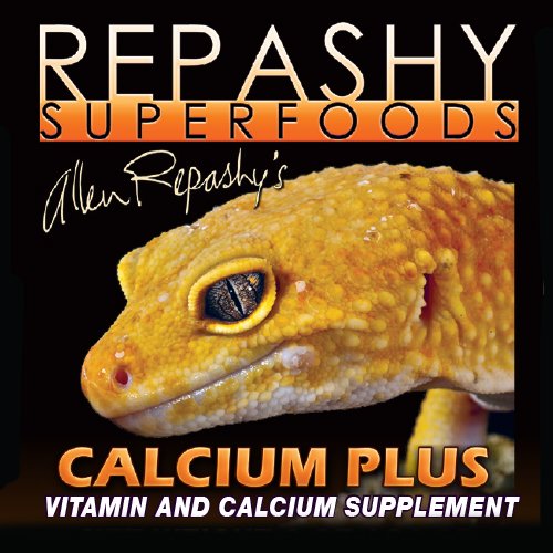 Repashy Calcium Plus 4 oz jar front view, convenient all-in-one supplement for reptiles and amphibians.