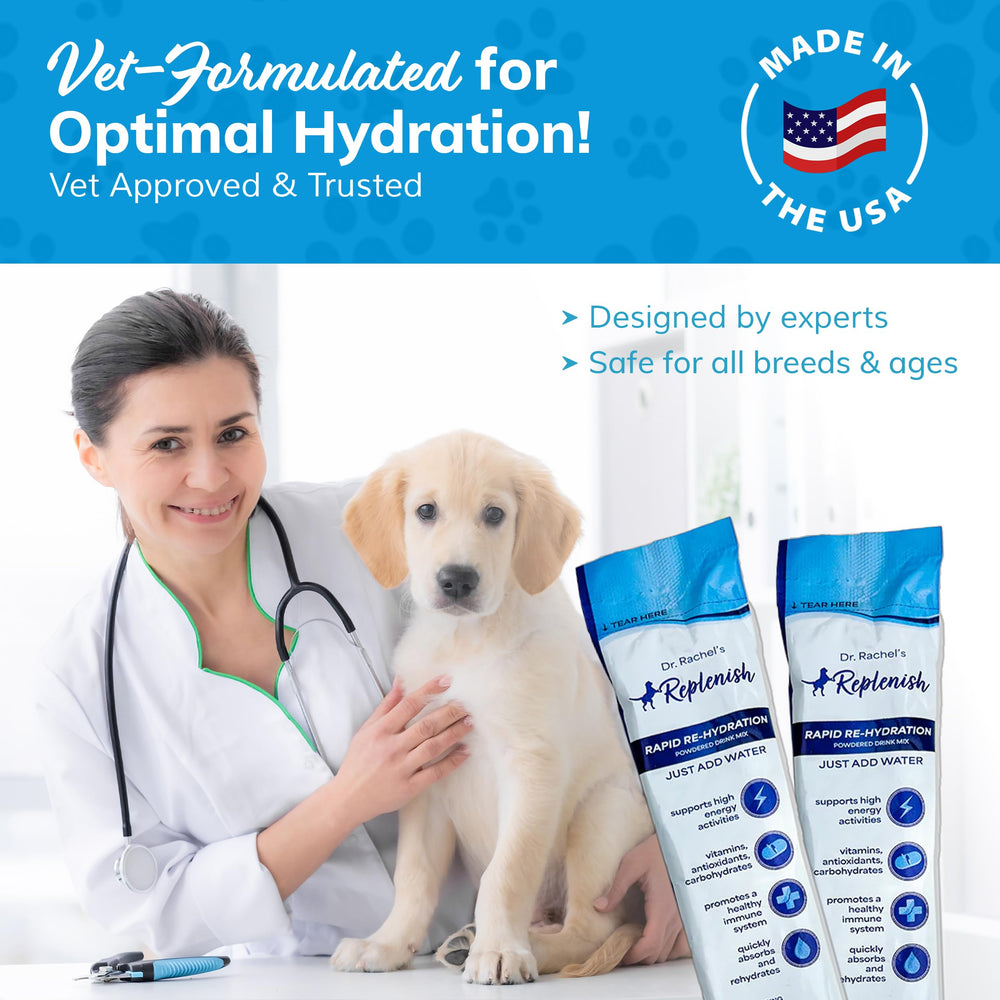 Replenish hydration kit for dogs ready after grooming.