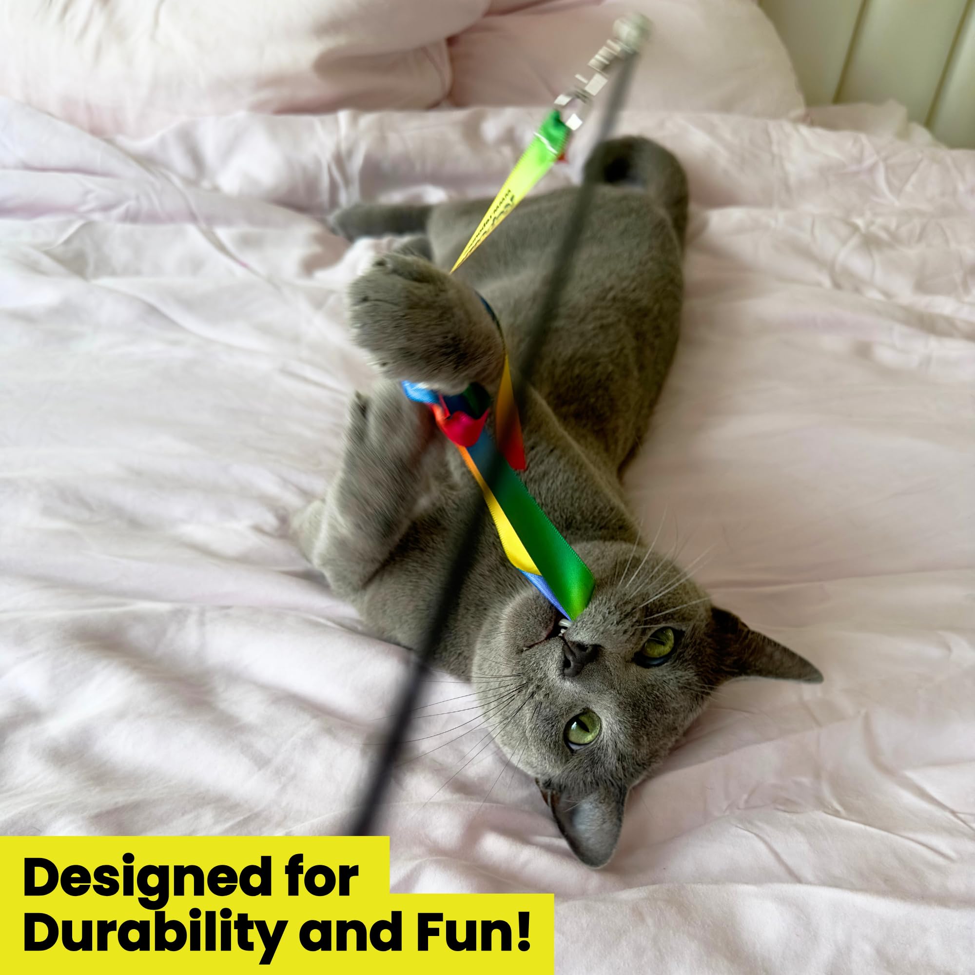 Colorful lures from Repounce attract cats for hunting-like play