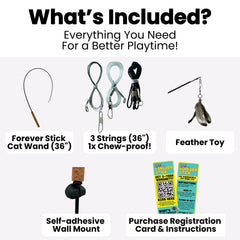 Repounce Forever Stick chew-proof wire enables durable interactive play.