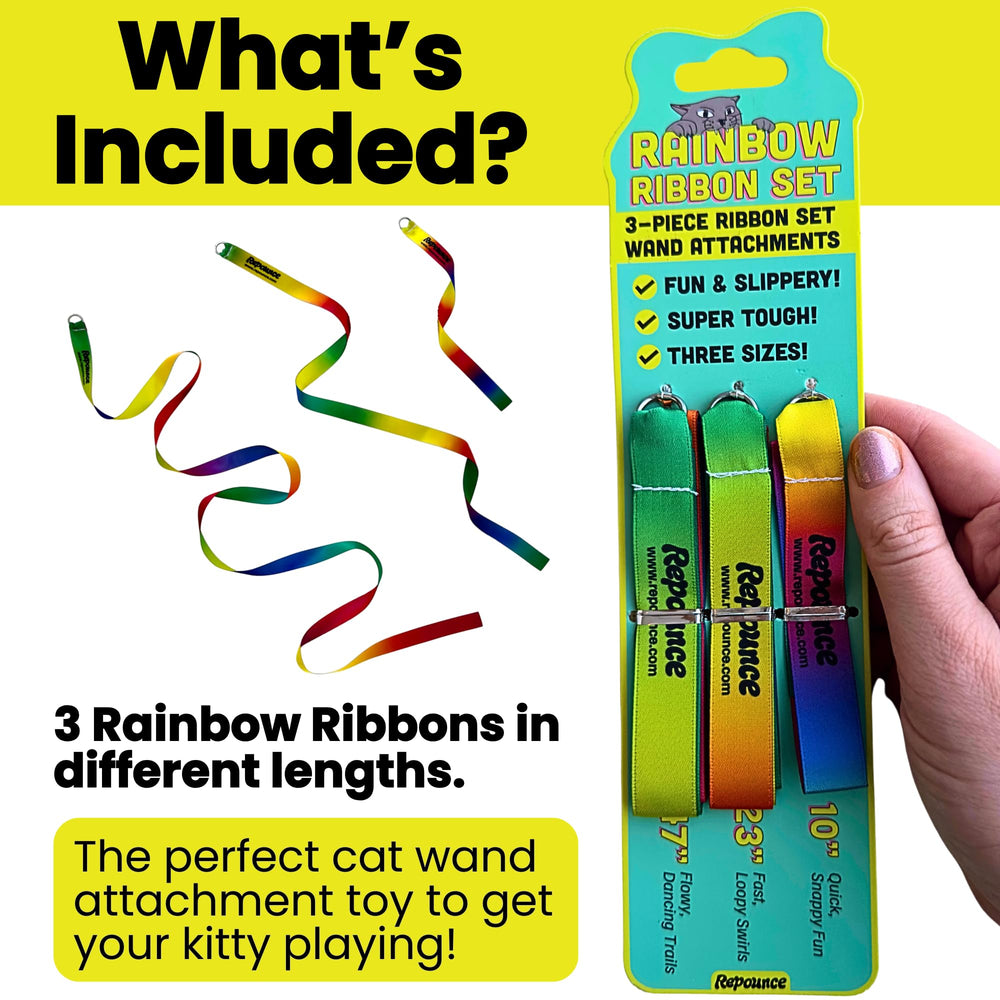 Repounce detachable ribbon attachments for quick, versatile wand refills