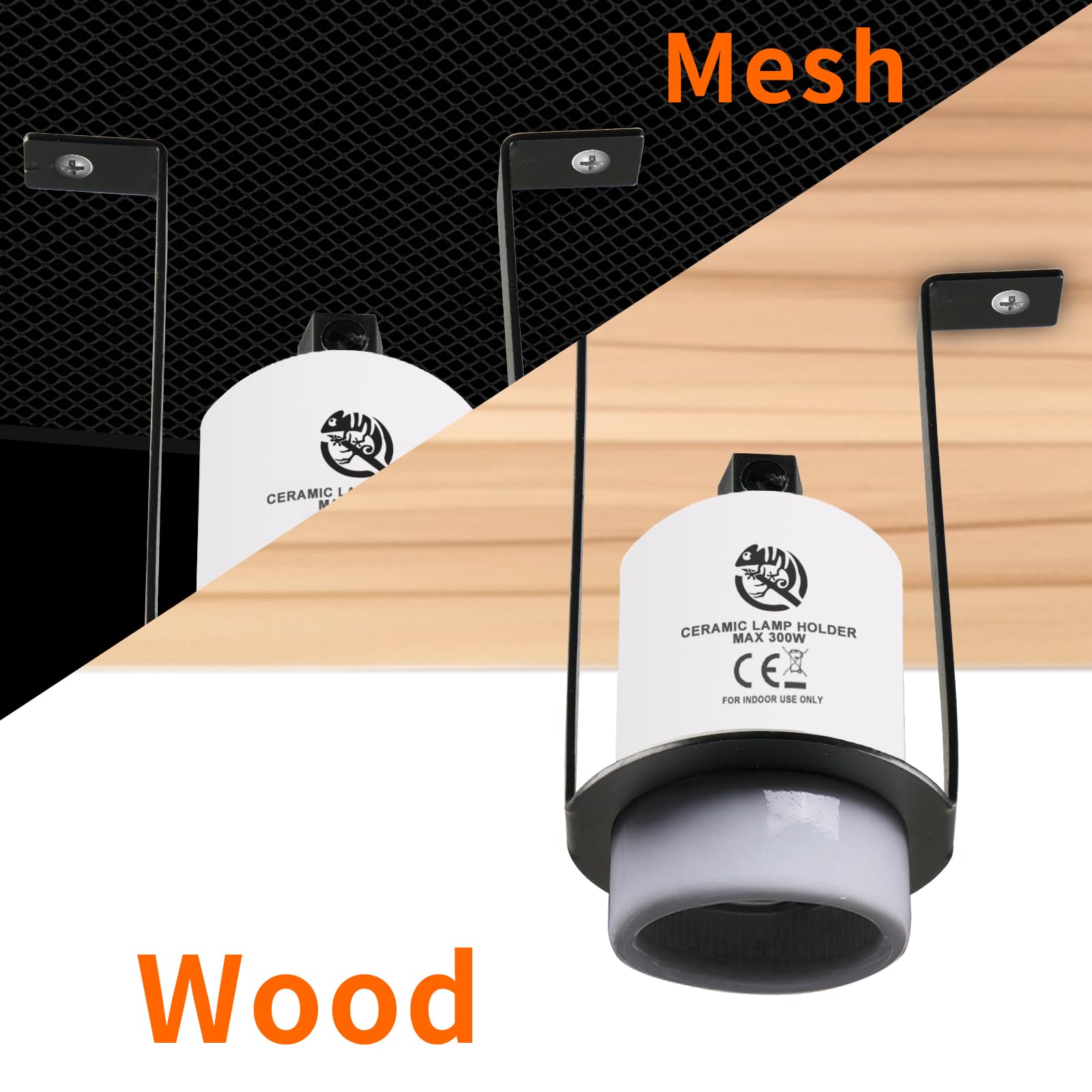 REPTI HOME lamp holder with 150 cm cord for flexible terrarium placement.