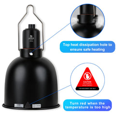 REPTI HOME ceramic socket supports up to 100W lamps for flexible setups