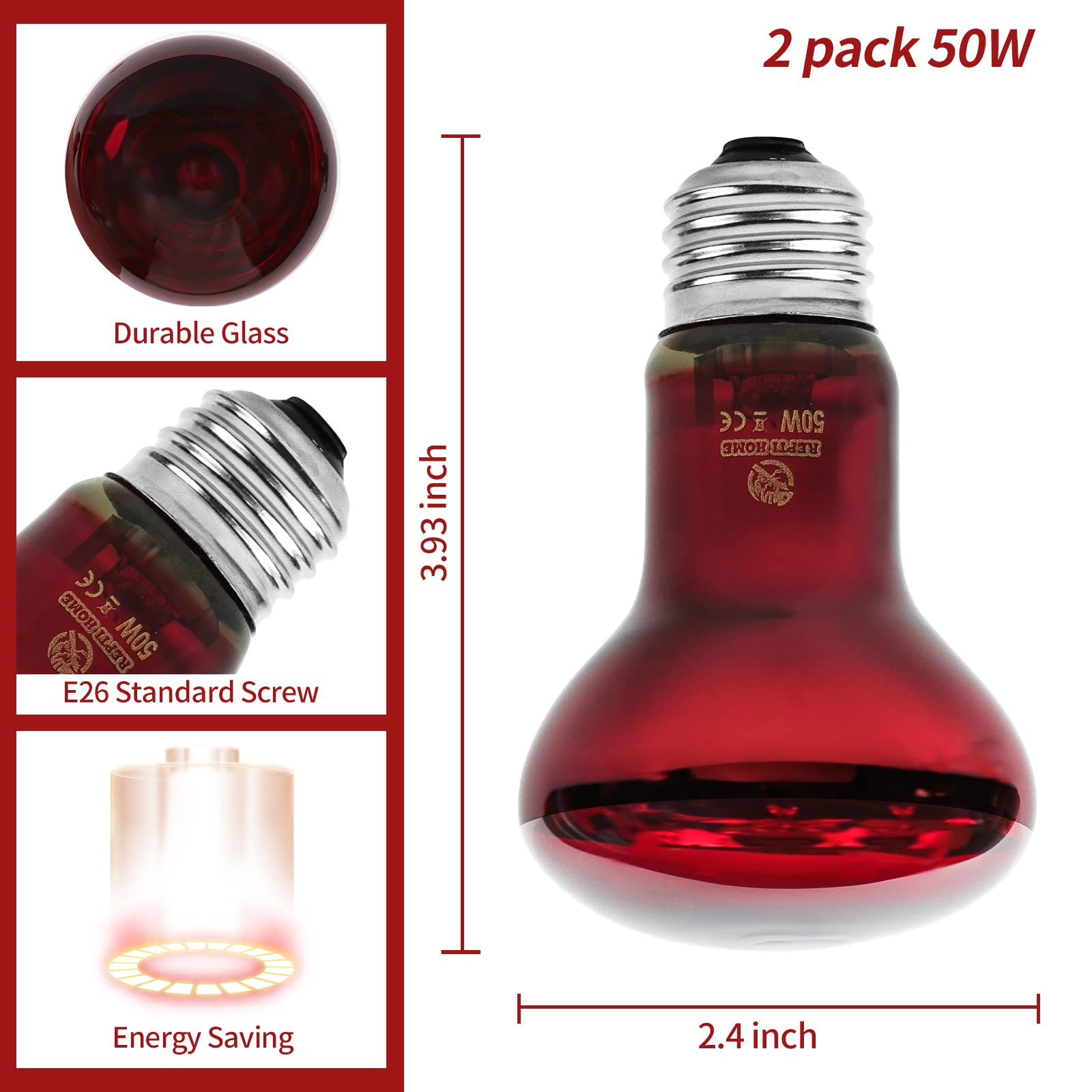 REPTI HOME bulb longevity up to 2000-3000 hours.