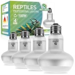 REPTI HOME reptile heat lamp flat bottom design concentrates heat for faster terrarium warming.