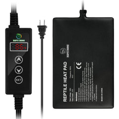 REPTI HOME reptile heat pad with digital thermostat for precise control.