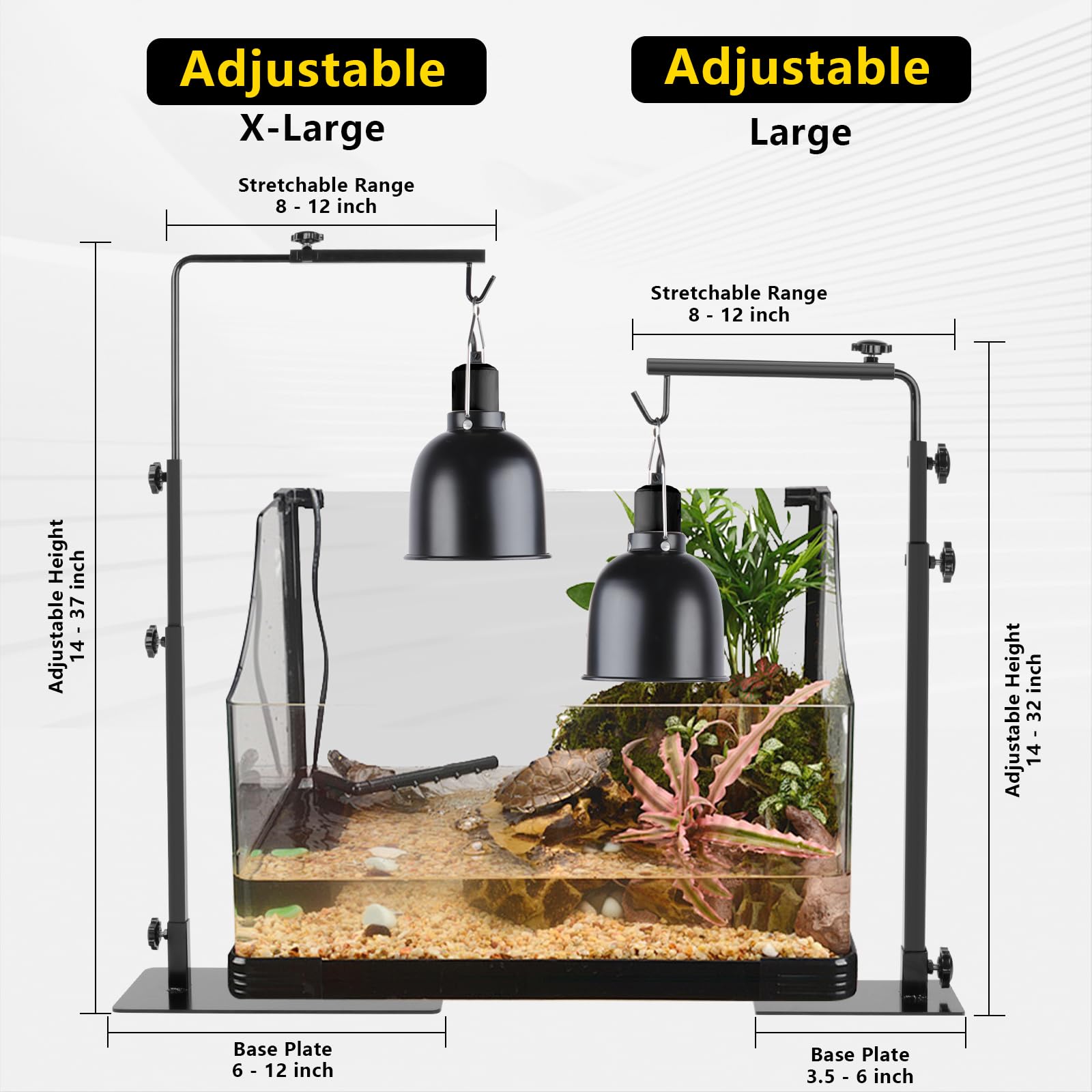 REPTI HOME stable base keeps lamp secure in terrarium