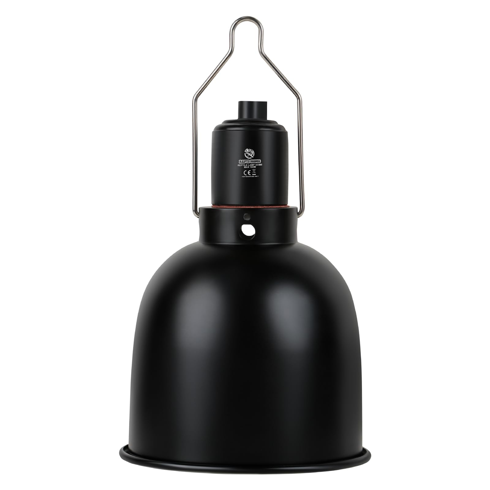 REPTI HOME reptile light fixture with deep dome enhances basking heat and UVA/UVB output