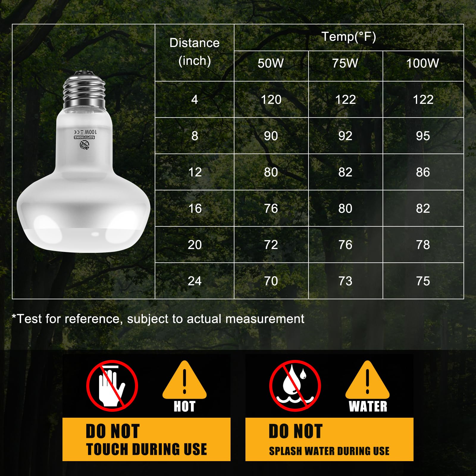 REPTI HOME terrarium heating setup helps maintain a natural temperature balance.
