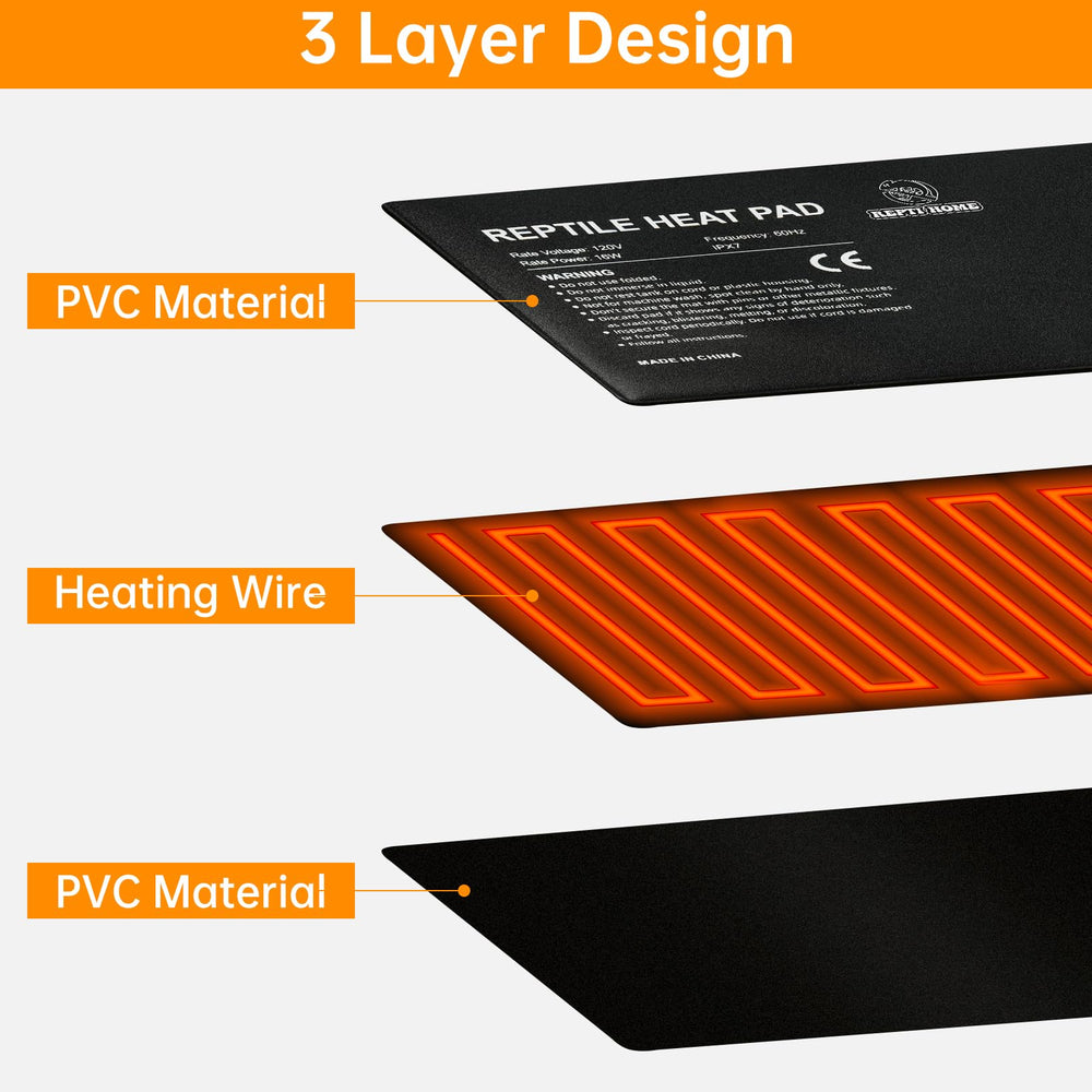 REPTI HOME uniform heat distribution for natural basking-like warmth.