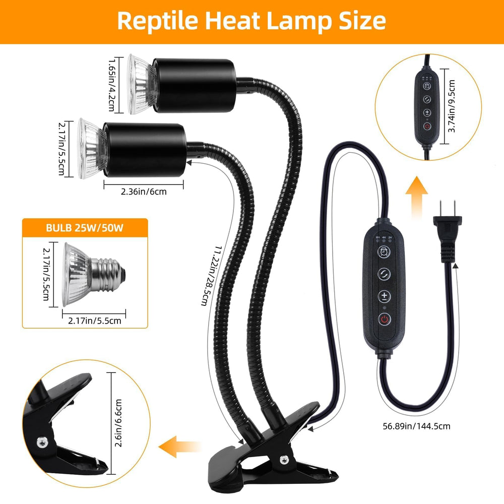 REPTI HOME UVB Reptile Light delivers UVA/UVB for natural activity and appetite support.