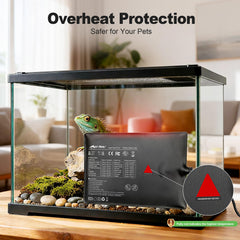 REPTI MATE carbon-fiber heating provides rapid, even warmth for reptiles.
