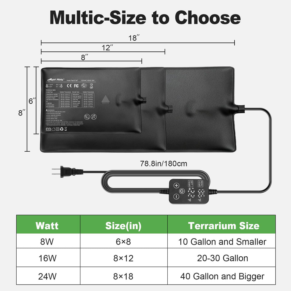 REPTI MATE seedling heat mat mode supports faster germination.