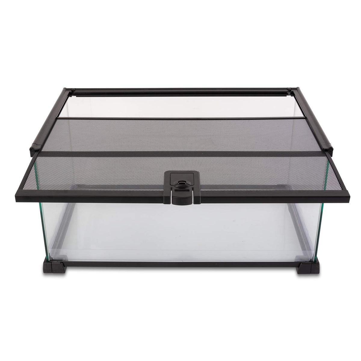 REPTI ZOO 10-gallon glass tank front view for clear habitat observation.