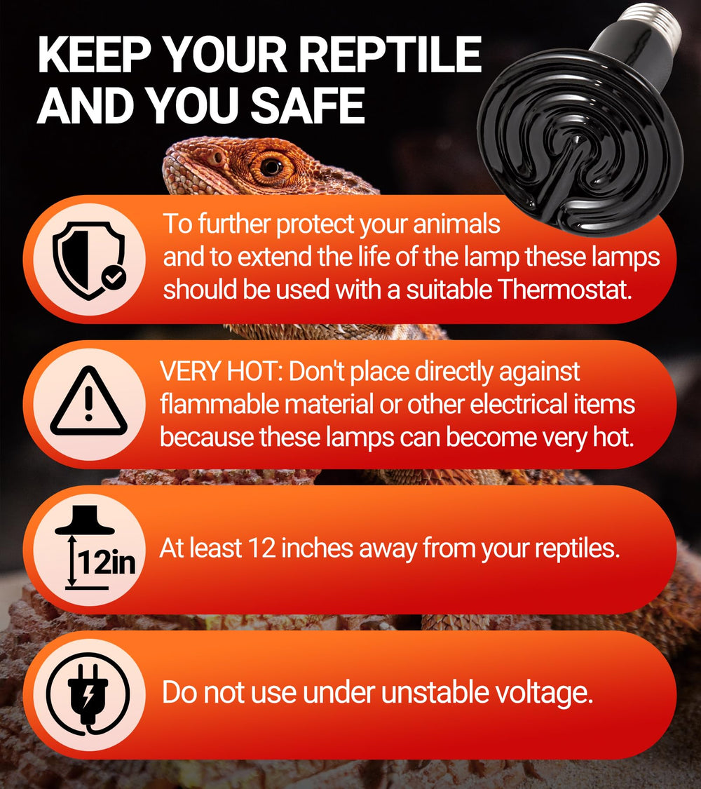 REPTI ZOO 10,000 hour lifespan reduces bulb changes for hobbyists