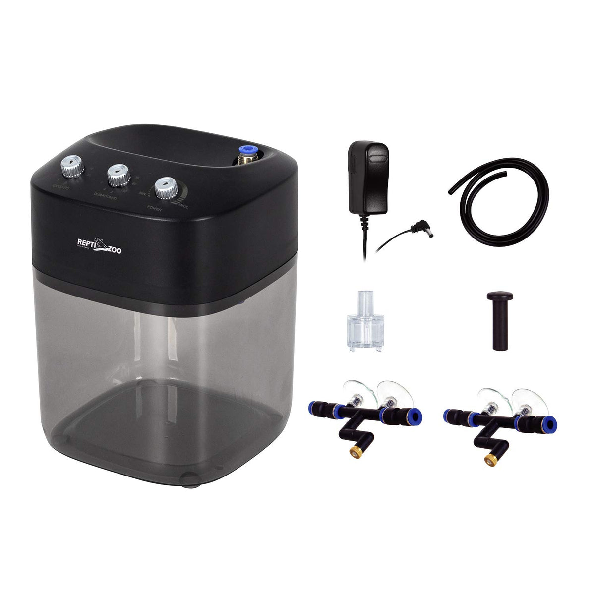 REPTI ZOO 2.2L starter mister showing the water inlet for easy direct refills.