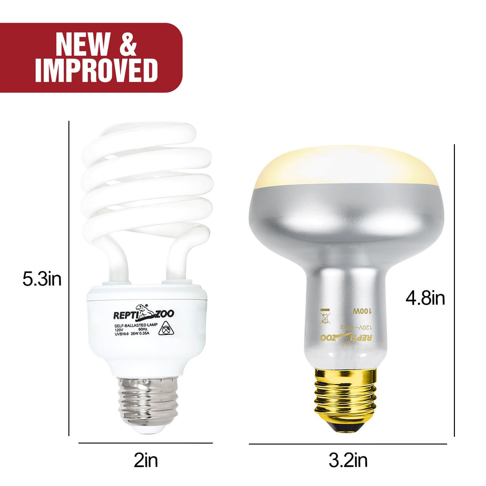 REPTI ZOO 26W UVB bulb delivers essential UVB for shell and skin health.