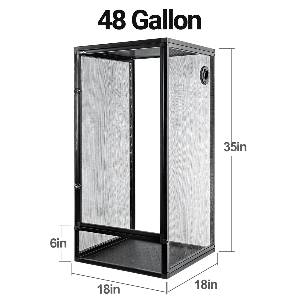 REPTI ZOO 3-sided mesh ventilation promotes airflow and comfort.