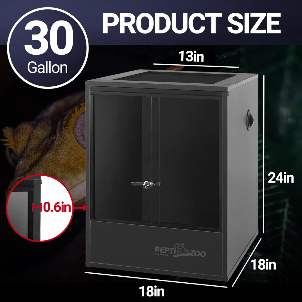REPTI ZOO 30 Gallon tall tank top ventilation image showing ample airflow for humidity balance