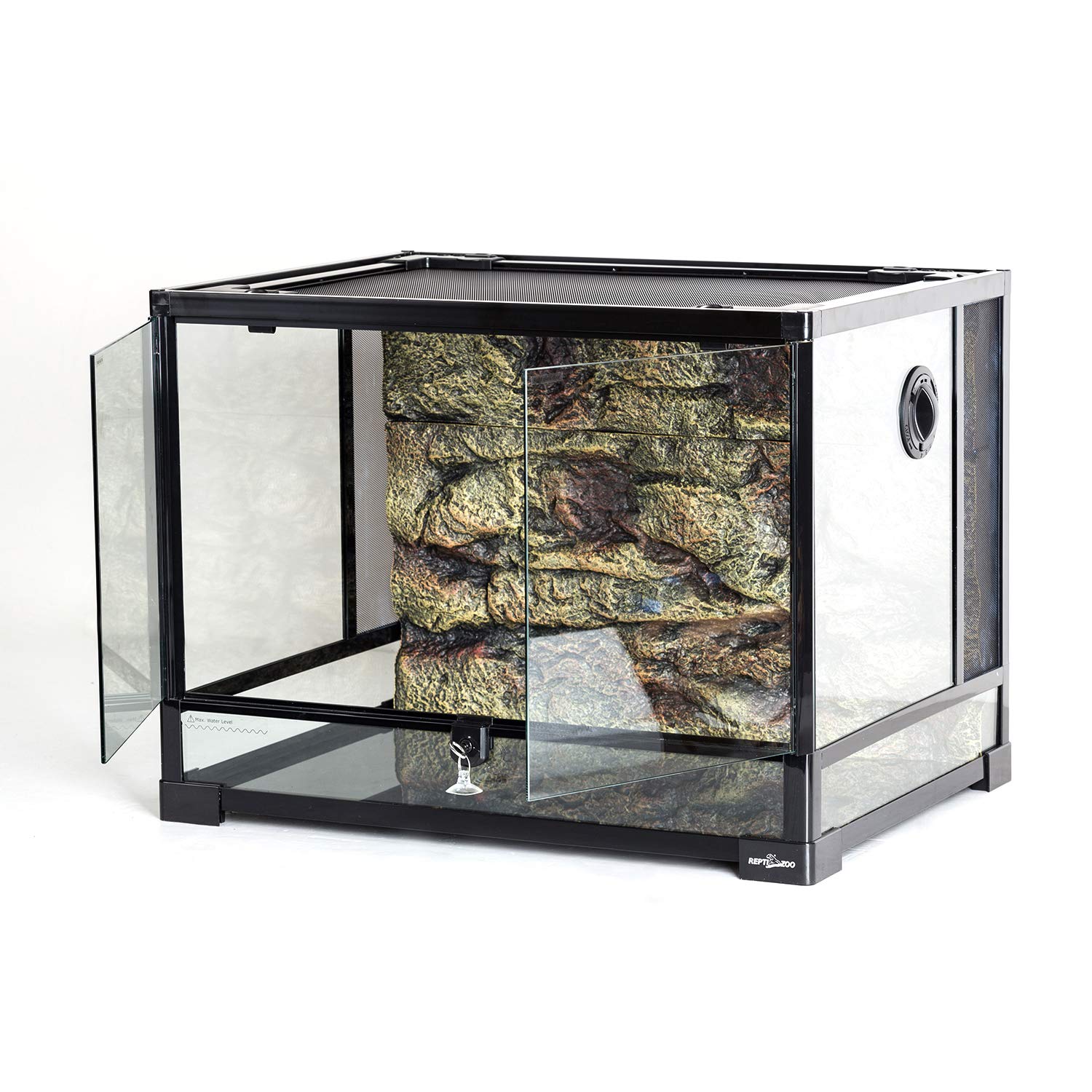 REPTI ZOO double-hinge doors enable easy feeding access.